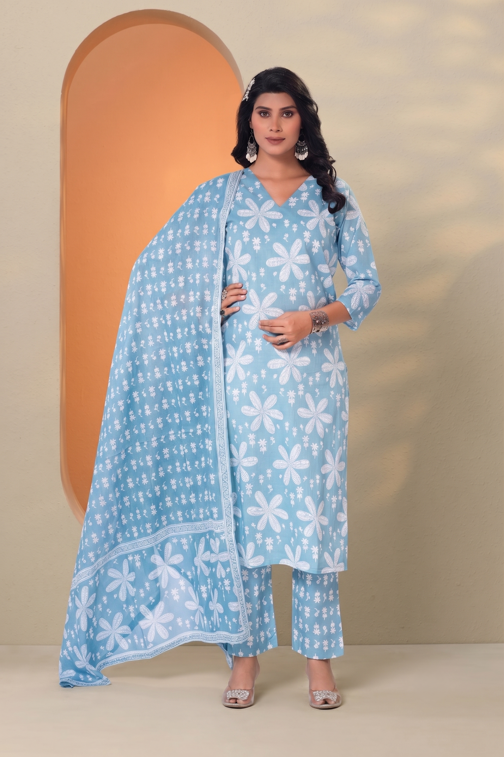 Pihu Kurti, Pant & Dupatta