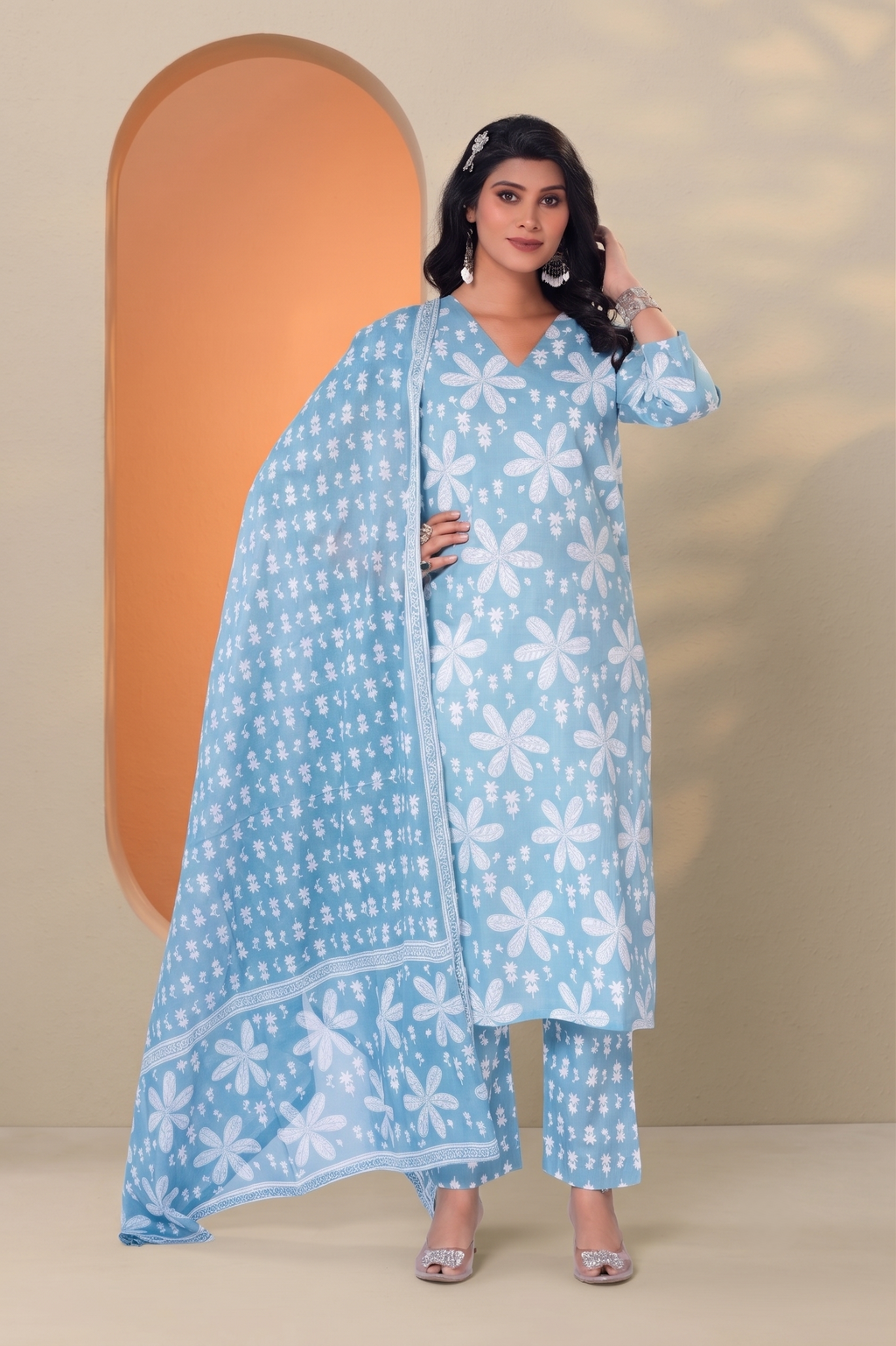 Pihu Kurti, Pant & Dupatta