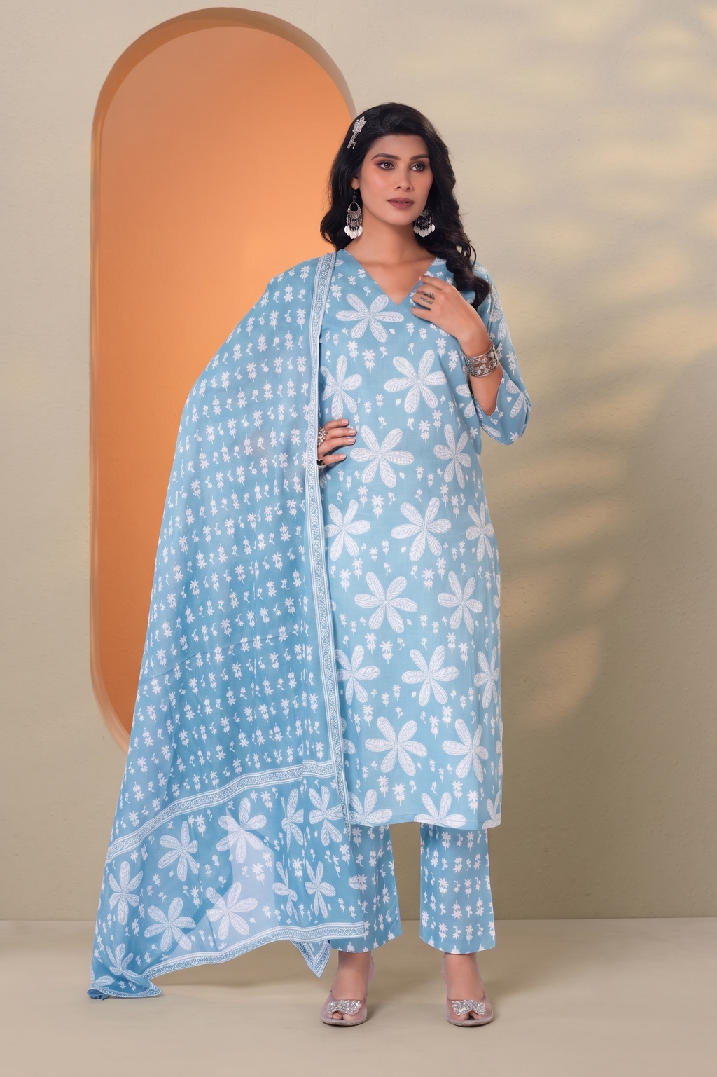Pihu Kurti, Pant & Dupatta