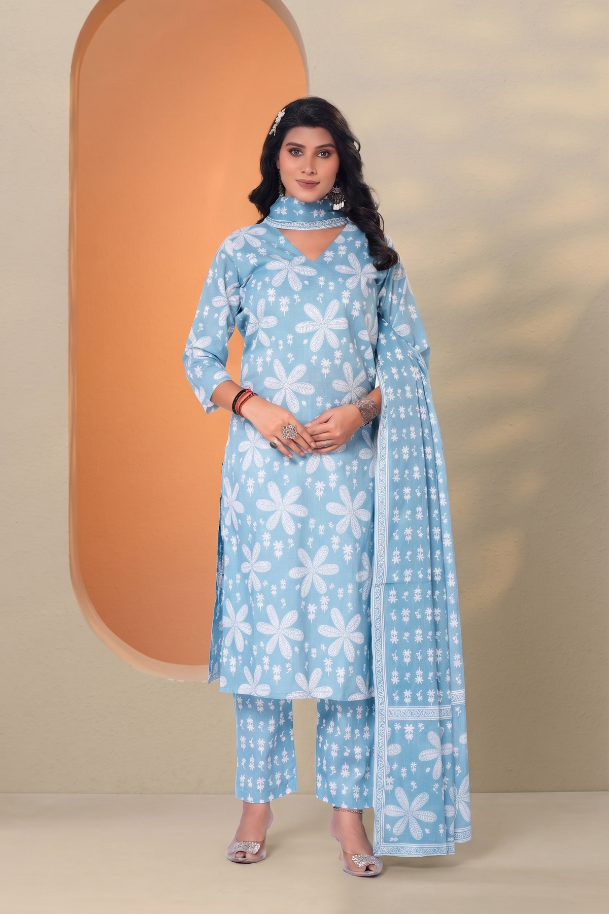 Pihu Kurti, Pant & Dupatta