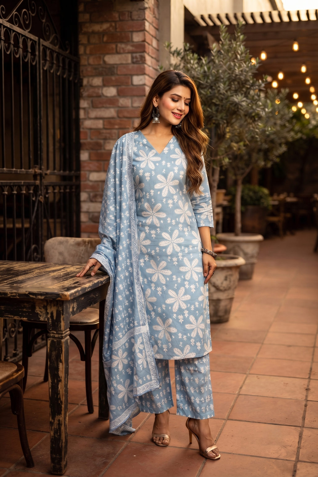Pihu Kurti, Pant & Dupatta