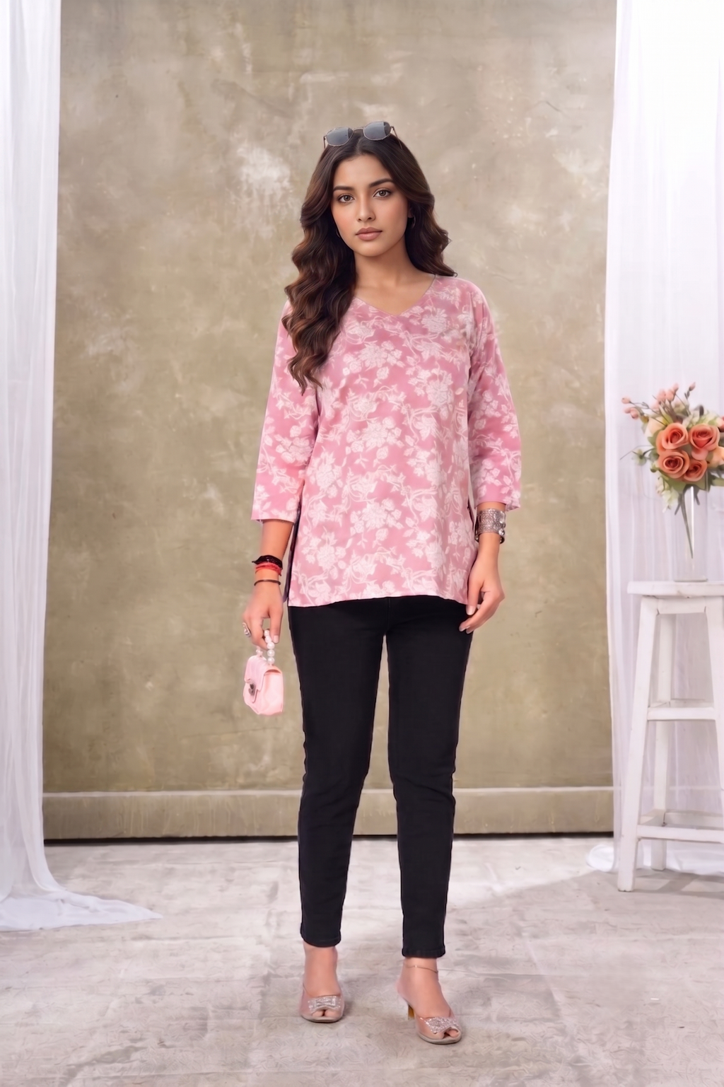 Saanvi Printed Short Kurti